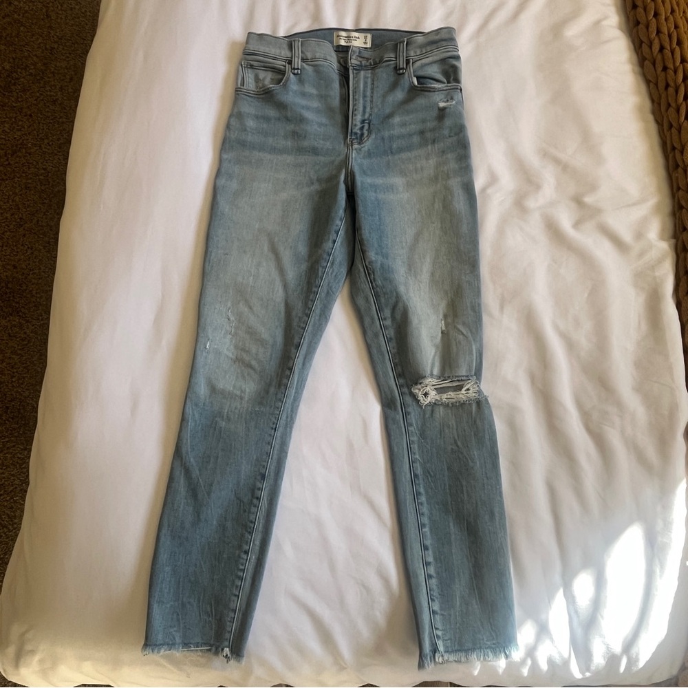 Abercrombie The Super Skinny Ankle High Rise Jeans